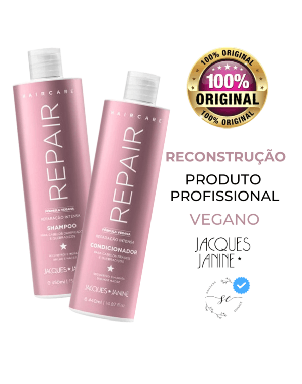 Kit Jacques Janine Hair Care Repair Shampoo 450ml + Condicionador 440ml