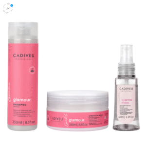 Kit Cadiveu Shampoo + Máscara Glamour + Sérum Quartzo Shine